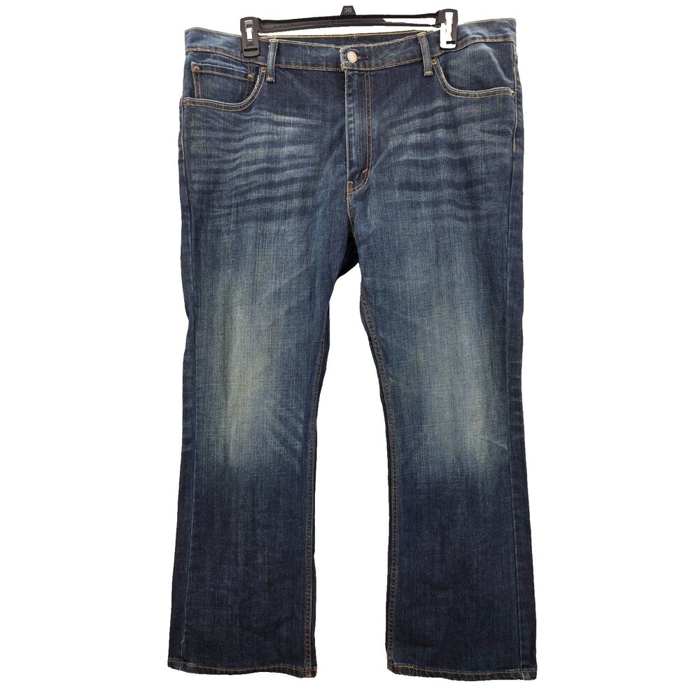 Levi's 527 Mens Slim Bootcut Jeans  Dark Blue Denim Western Cowboy 42 x 30